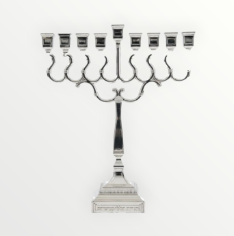 חנוכיית כסף 21 ס"מ (ציפוי כסף)