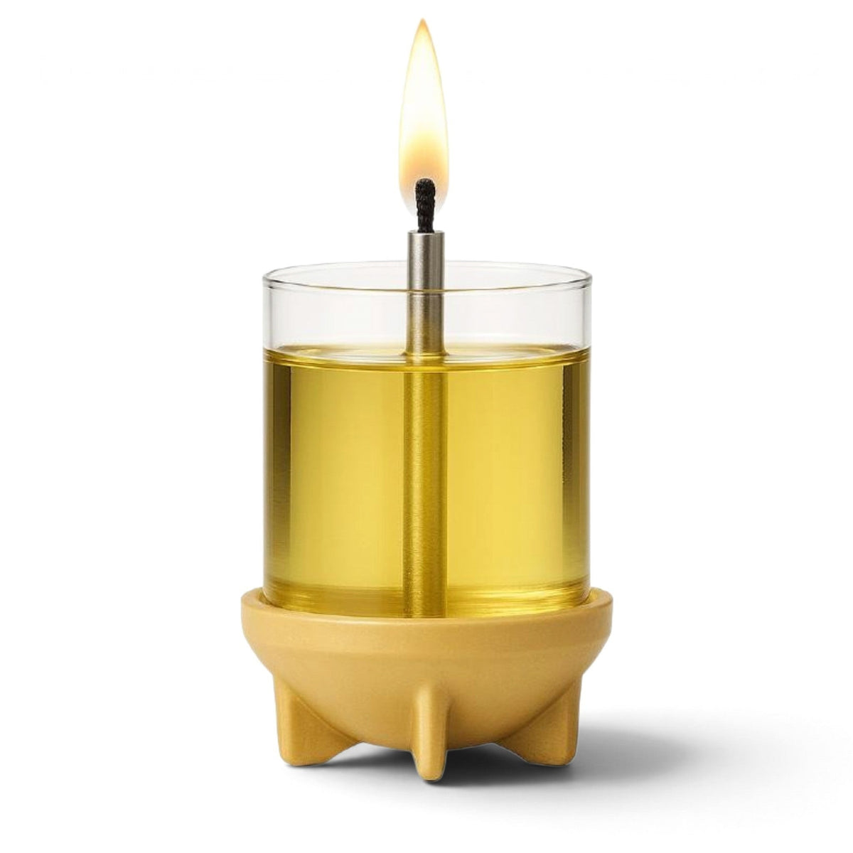 ערכת מהדרינר של אורות חג עם כוסית שמן זית נוזלי טהור בבסיס קרמי יציב להדלקת נרות חנוכה מהודרת