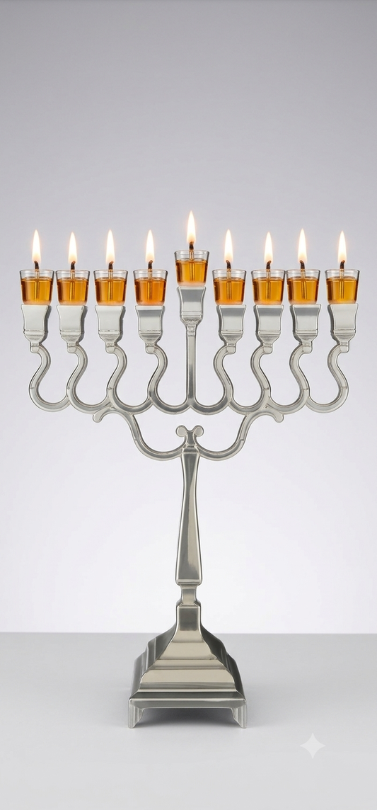 חנוכיית כסף קטנה